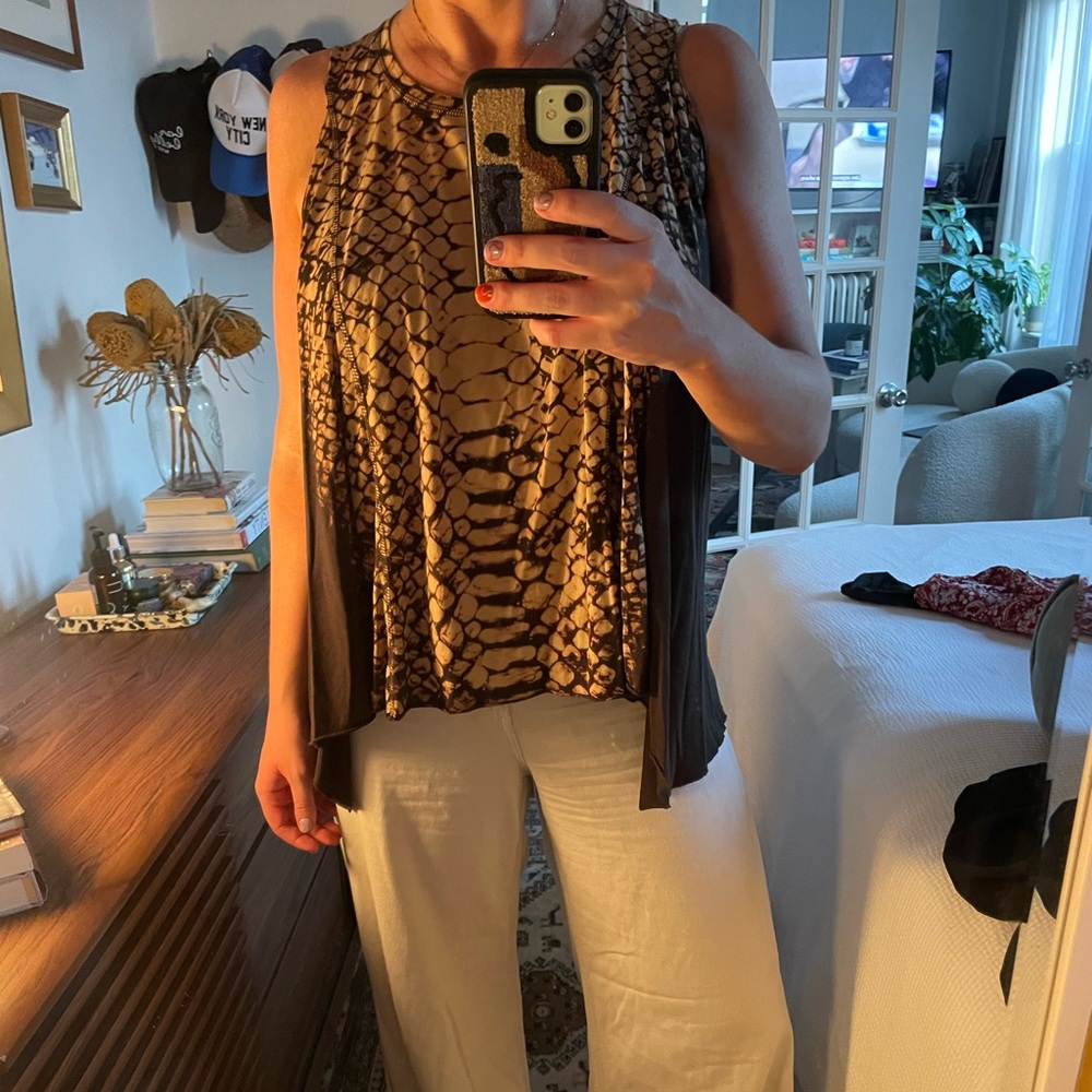 All Saints snake skin printed tank